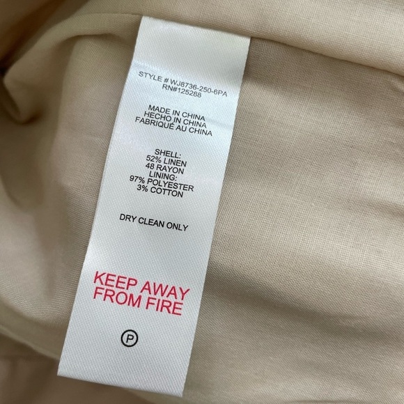 Jason Wu Linen Blend Cropped Blazer Size S Career Office Professional - Picture 8 of 9